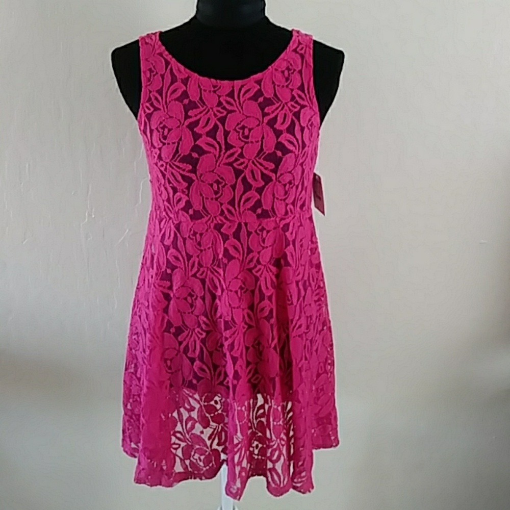 Free People Hot Pink lace dress szXS